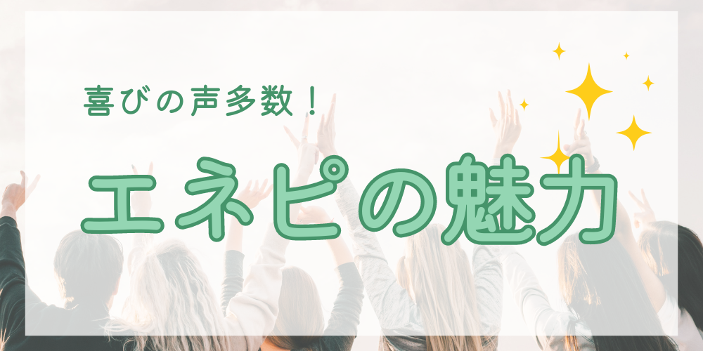 エネピ利用者の喜びの声、エネピの魅力