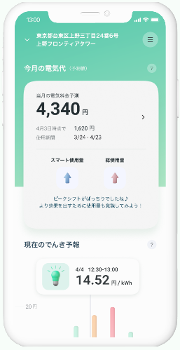 Looopでんき公式アプリのイメージ画面