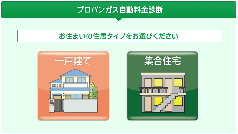 ガス屋の窓口料金診断1ページ目